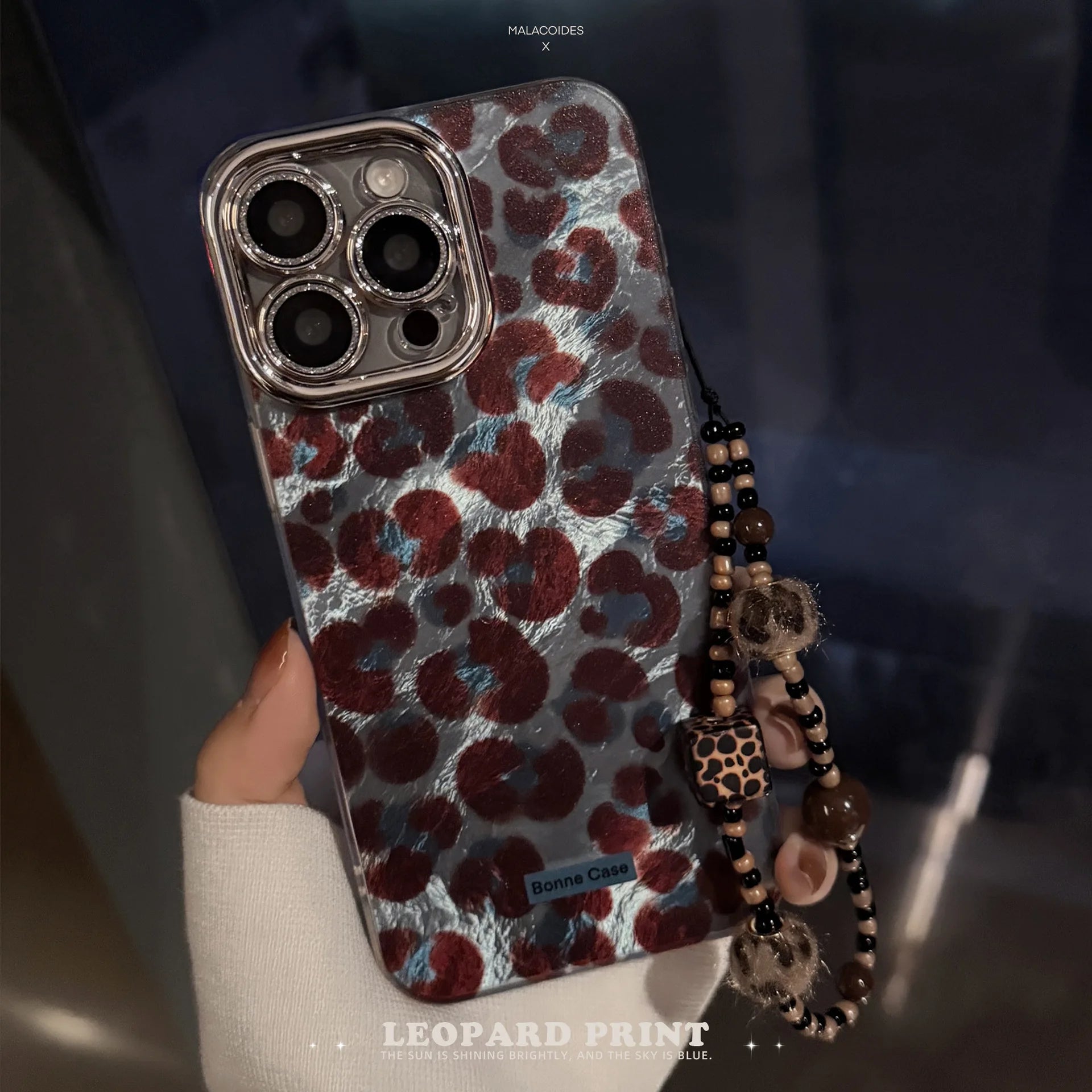Luxury Leopard Print With Lanyard Phone Case For iPhone 17 Air 16e 15 14 13 12 11 Pro Max XS XR X 7 8 Plus Shockproof Hard Cover