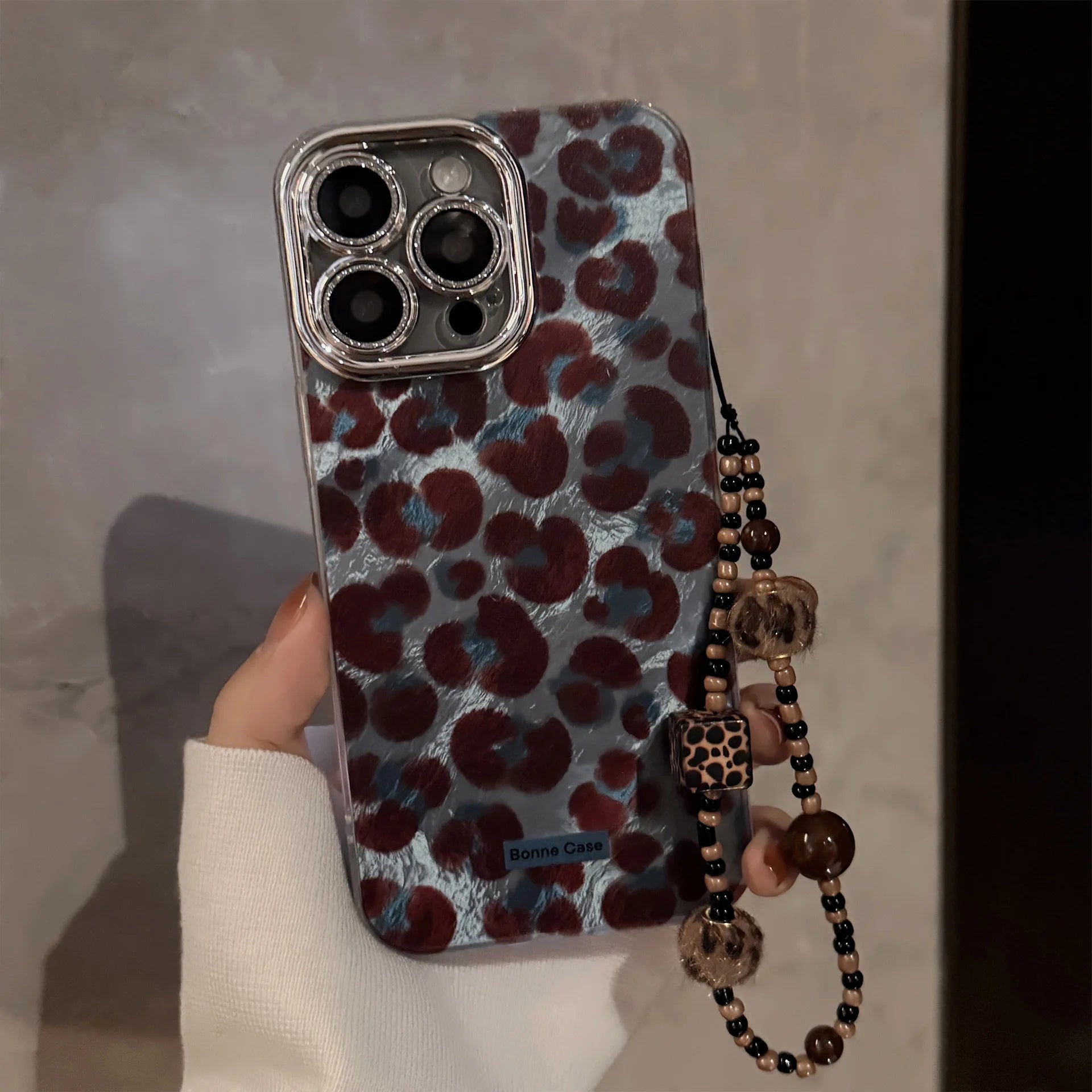 Luxury Leopard Print With Lanyard Phone Case For iPhone 17 Air 16e 15 14 13 12 11 Pro Max XS XR X 7 8 Plus Shockproof Hard Cover
