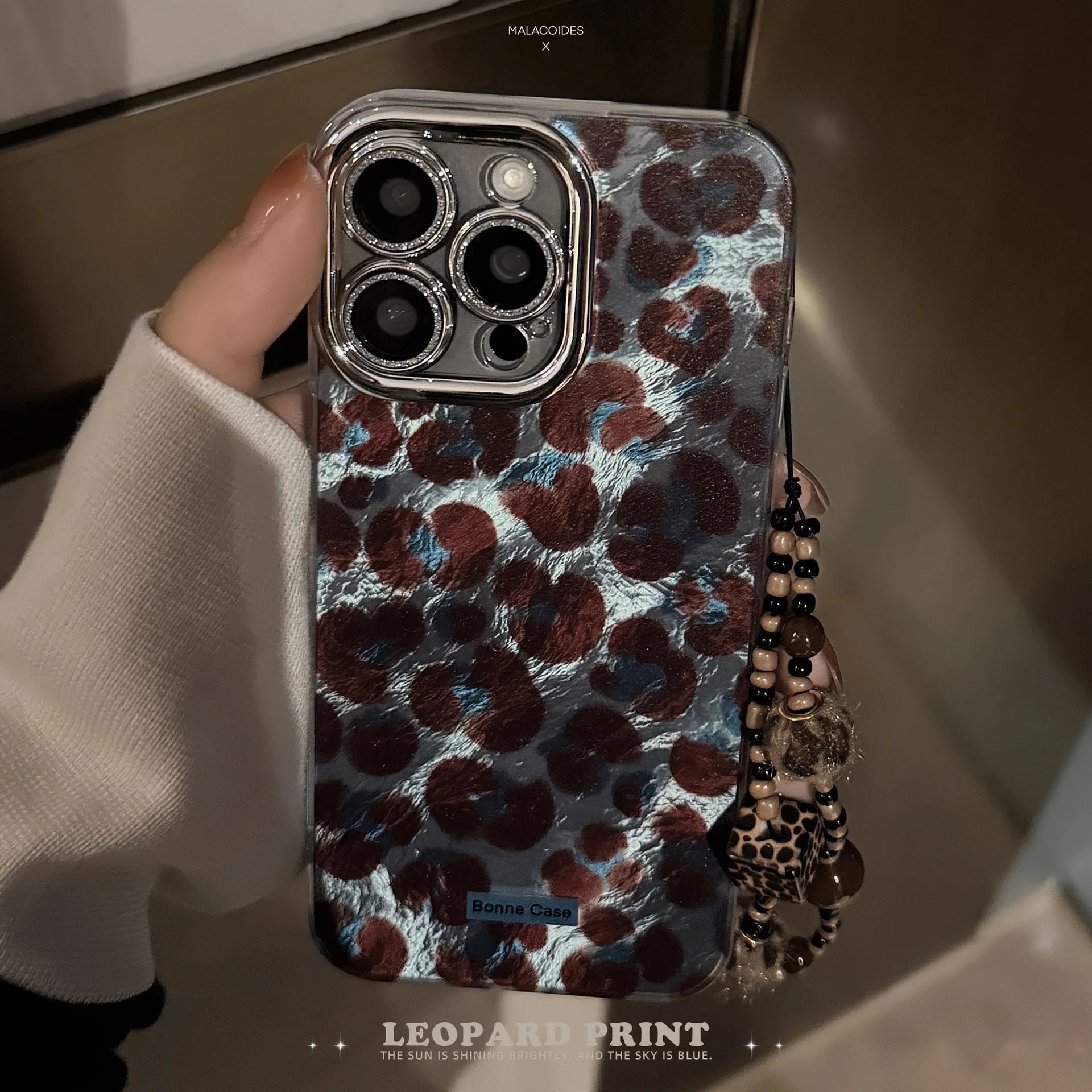 Luxury Leopard Print With Lanyard Phone Case For iPhone 17 Air 16e 15 14 13 12 11 Pro Max XS XR X 7 8 Plus Shockproof Hard Cover