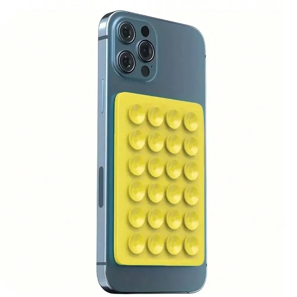 Silicone Suction Phone Holder Mat Multifunctional Suction Cup Wall Stand Square Anti-Slip Single-Sided Case Mount Back Sticker