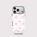 Fcicicase Bow Knots Phone Case For iPhone 17 Air 15 16 14 Plus 13 12 11 Pro Max For Magsafe Wireless Charger Magnetic Cover