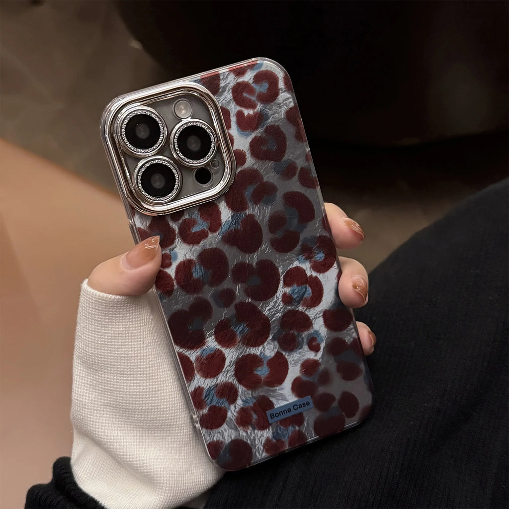 Luxury Leopard Print With Lanyard Phone Case For iPhone 17 Air 16e 15 14 13 12 11 Pro Max XS XR X 7 8 Plus Shockproof Hard Cover